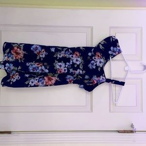 Slightly used blue flowers dress for kids.